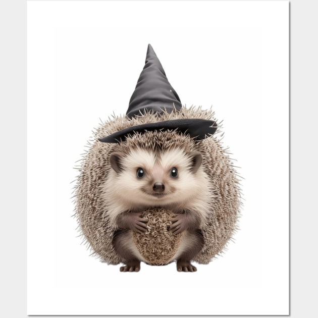 Cute Hedgehog Witch Wall Art by likbatonboot